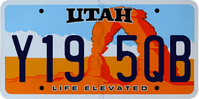 UT license plate Y195QB