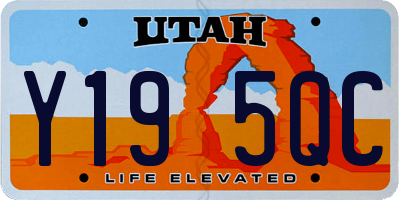 UT license plate Y195QC