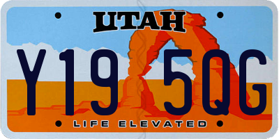 UT license plate Y195QG