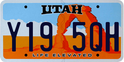 UT license plate Y195QH