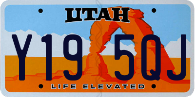 UT license plate Y195QJ