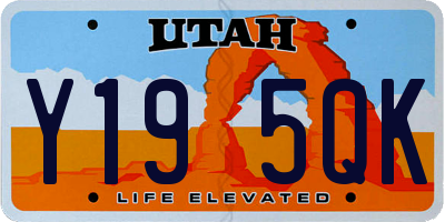 UT license plate Y195QK
