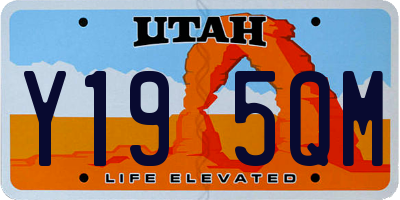UT license plate Y195QM