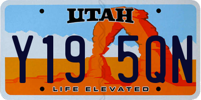 UT license plate Y195QN