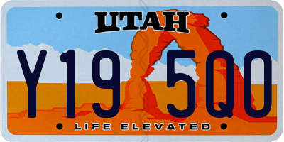 UT license plate Y195QO