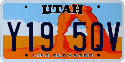 UT license plate Y195QV