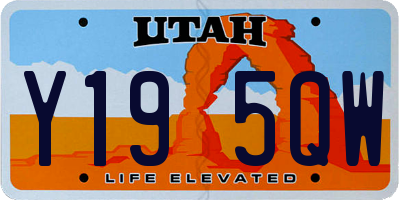 UT license plate Y195QW