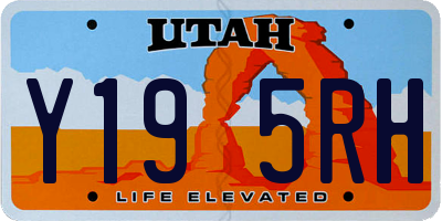 UT license plate Y195RH