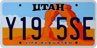 UT license plate Y195SE