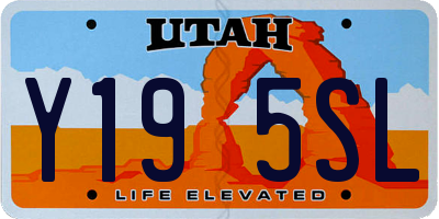 UT license plate Y195SL