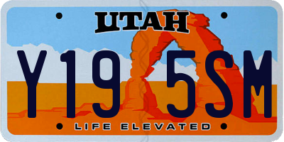UT license plate Y195SM