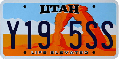 UT license plate Y195SS