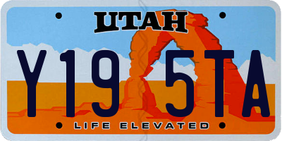 UT license plate Y195TA