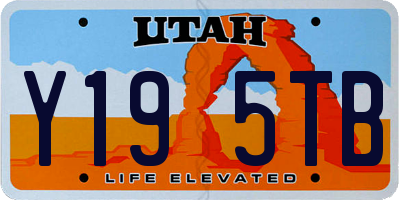 UT license plate Y195TB