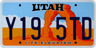 UT license plate Y195TD