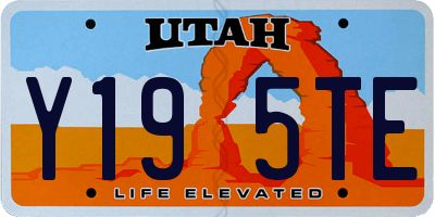 UT license plate Y195TE