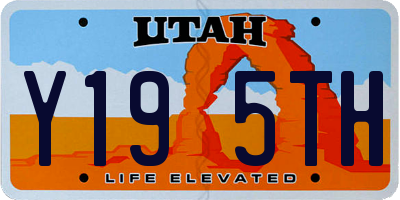 UT license plate Y195TH