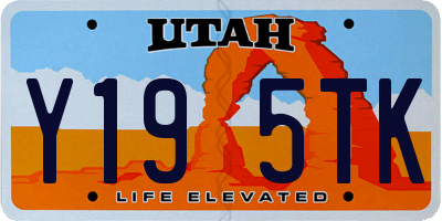 UT license plate Y195TK