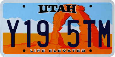 UT license plate Y195TM