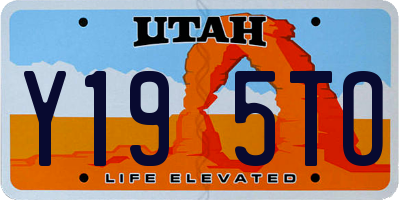 UT license plate Y195TO