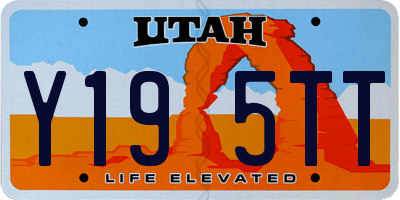 UT license plate Y195TT
