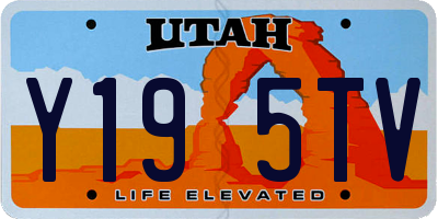 UT license plate Y195TV