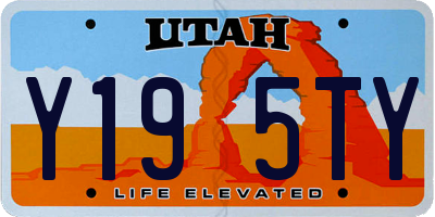 UT license plate Y195TY