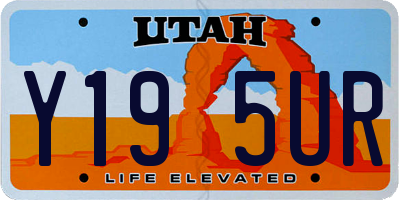 UT license plate Y195UR