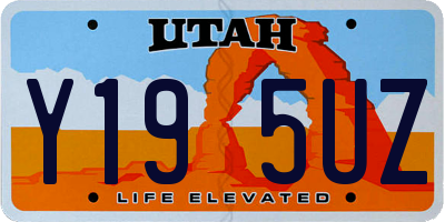 UT license plate Y195UZ