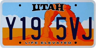 UT license plate Y195VJ