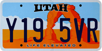 UT license plate Y195VR