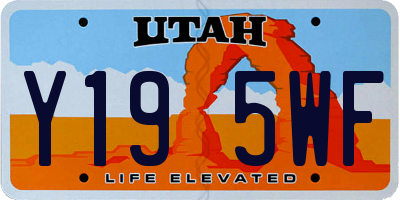 UT license plate Y195WF