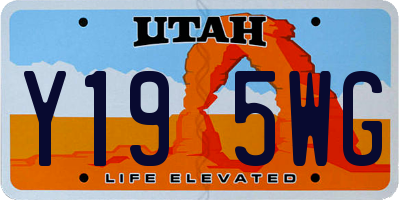 UT license plate Y195WG