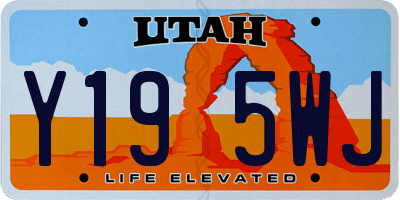 UT license plate Y195WJ