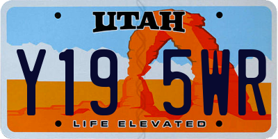 UT license plate Y195WR