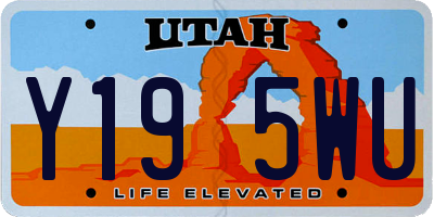UT license plate Y195WU
