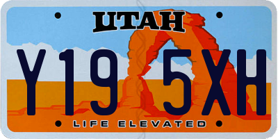 UT license plate Y195XH