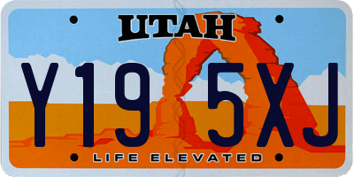 UT license plate Y195XJ