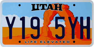 UT license plate Y195YH