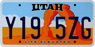 UT license plate Y195ZG