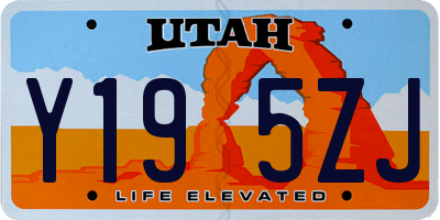 UT license plate Y195ZJ