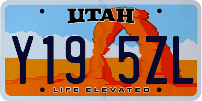UT license plate Y195ZL