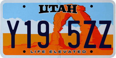 UT license plate Y195ZZ