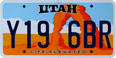 UT license plate Y196BR
