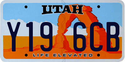 UT license plate Y196CB