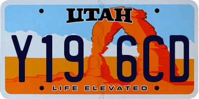 UT license plate Y196CD