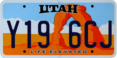 UT license plate Y196CJ