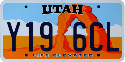 UT license plate Y196CL