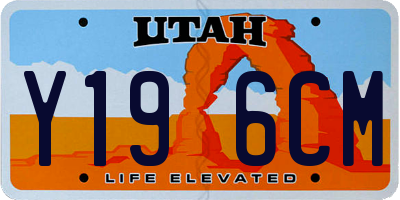 UT license plate Y196CM