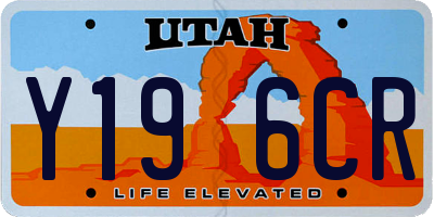 UT license plate Y196CR